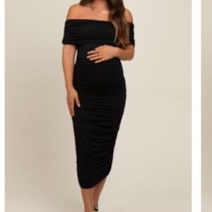 Black maternity wedding guest dress!